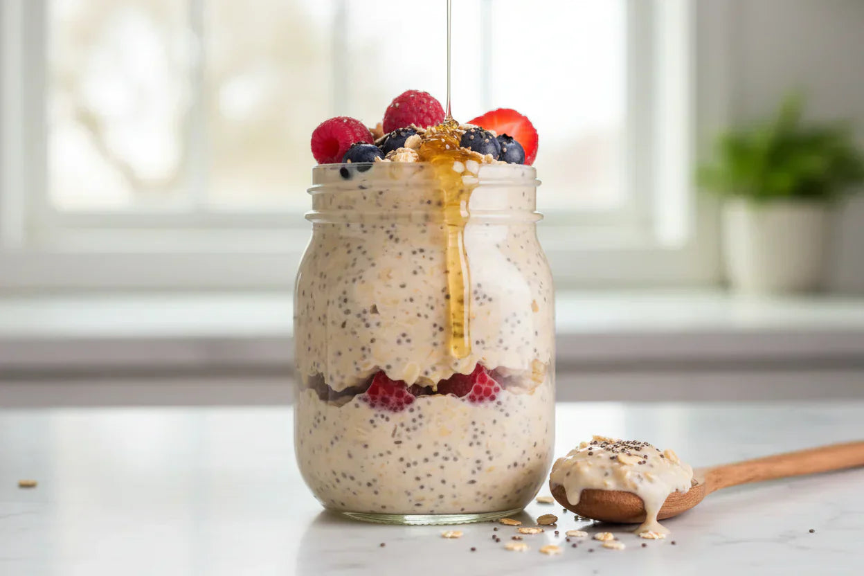 Overnight Oats “Chocho Power” Alta en Proteína y Saciante)