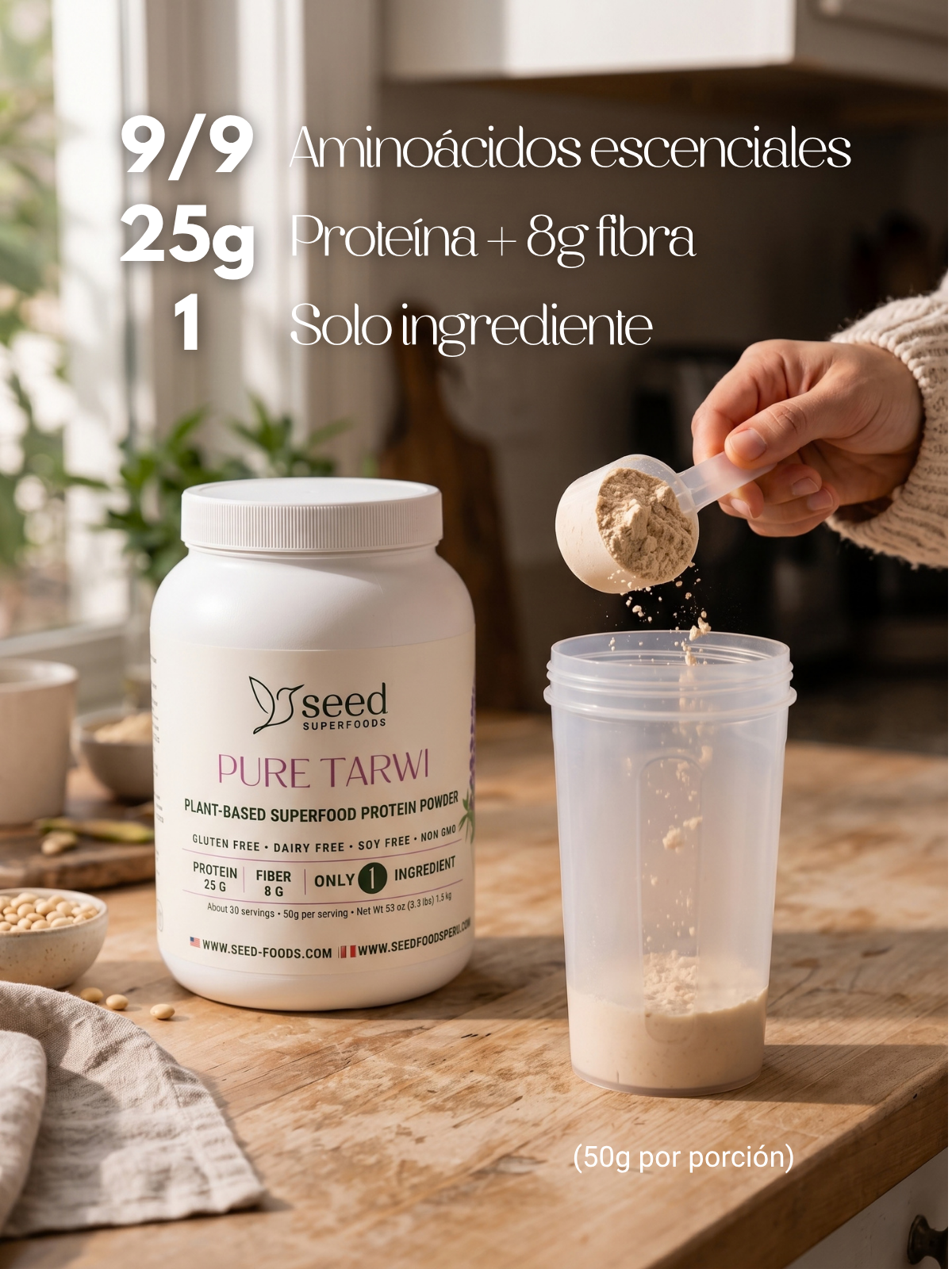 TARWI NATURAL | PROTEINA Y FIBRA | 1.5kg