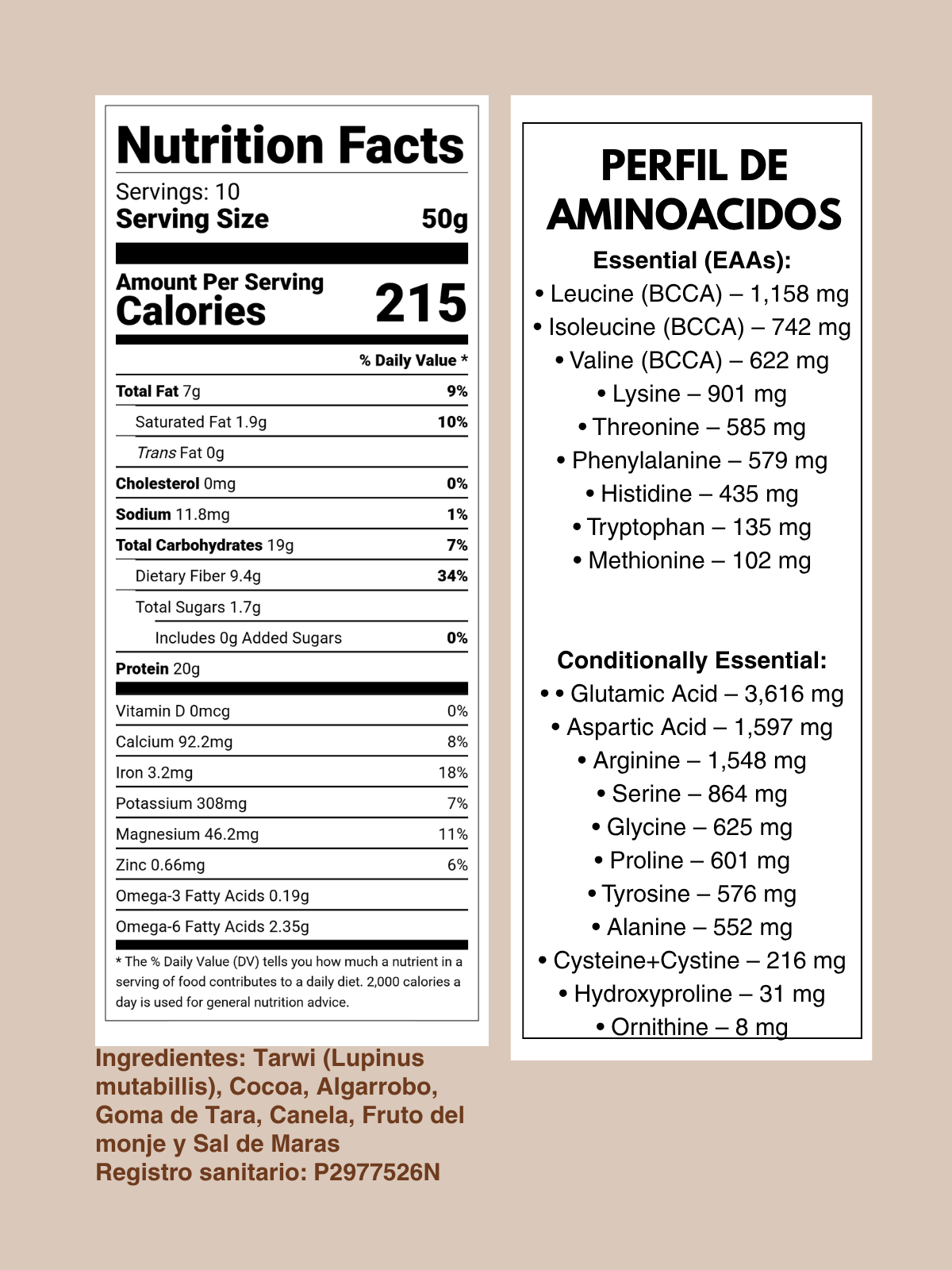 BLEND TARWI CACAO 1.5kg | 7 INGREDIENTES | SIN LACTOSA | SIN RELLENOS