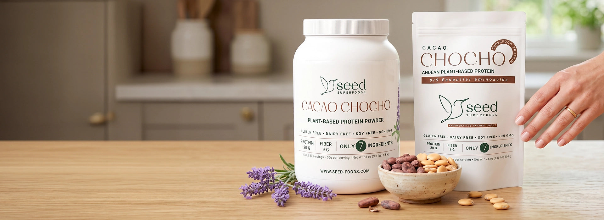 La única proteína<br>
que cuida tu salud<br>