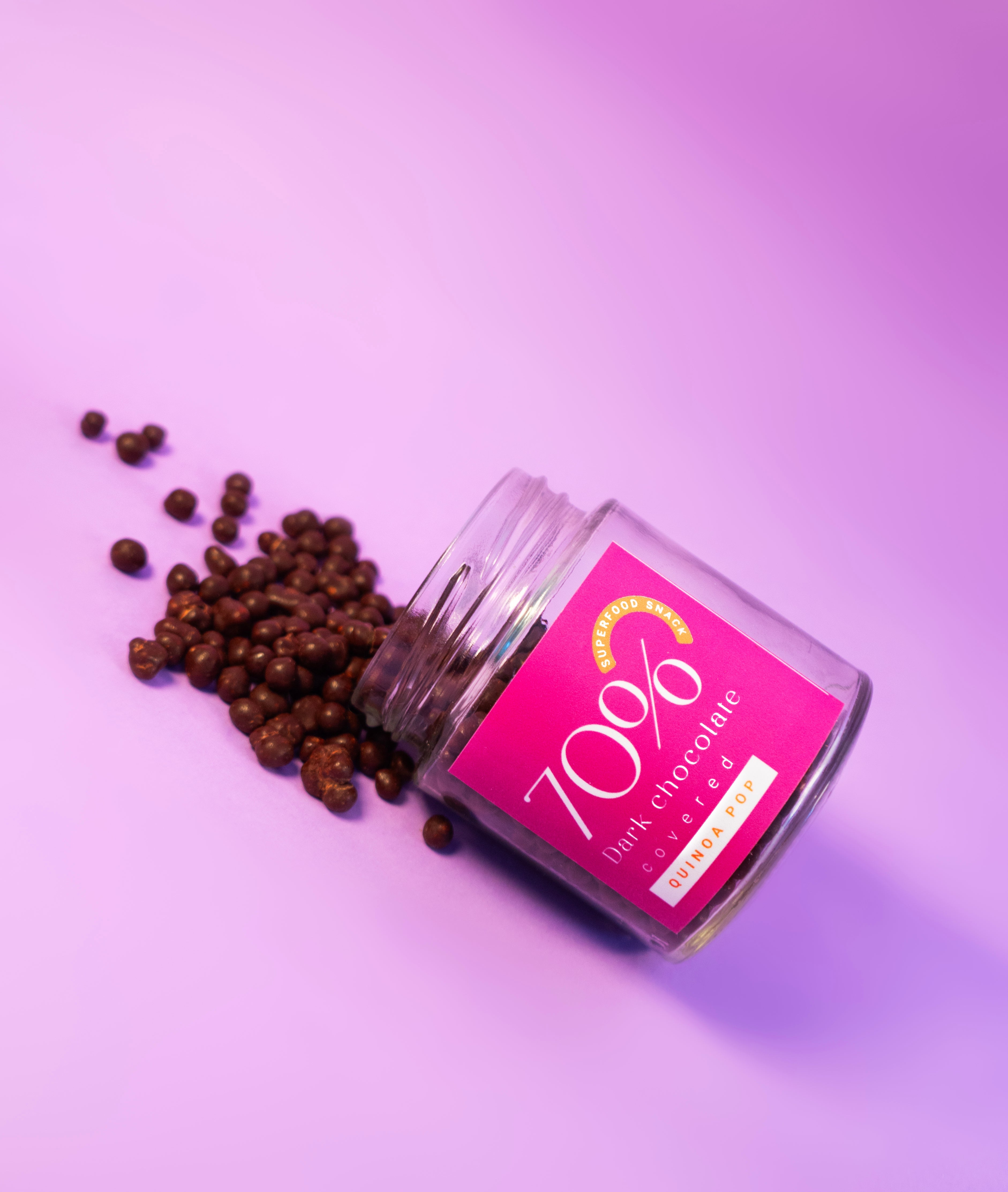 70% CHOCOLATE OSCURO CON QUINOA POP (3.5oz)