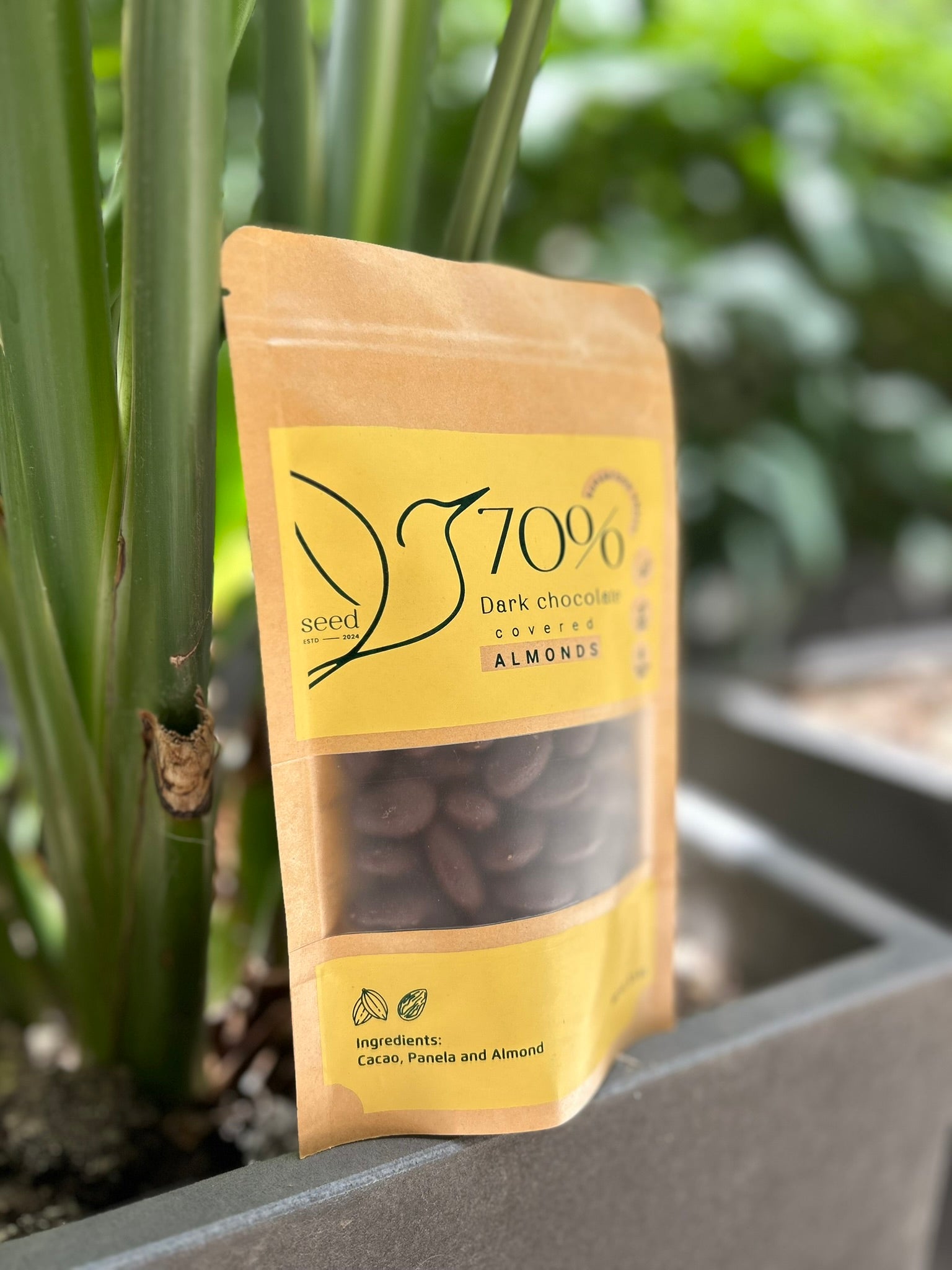 70% CHOCOLATE OSCURO CON ALMENDRAS (3.5oz)