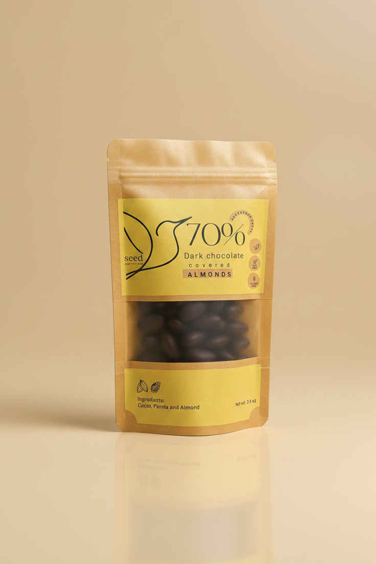 70% CHOCOLATE OSCURO CON ALMENDRAS (3.5oz)