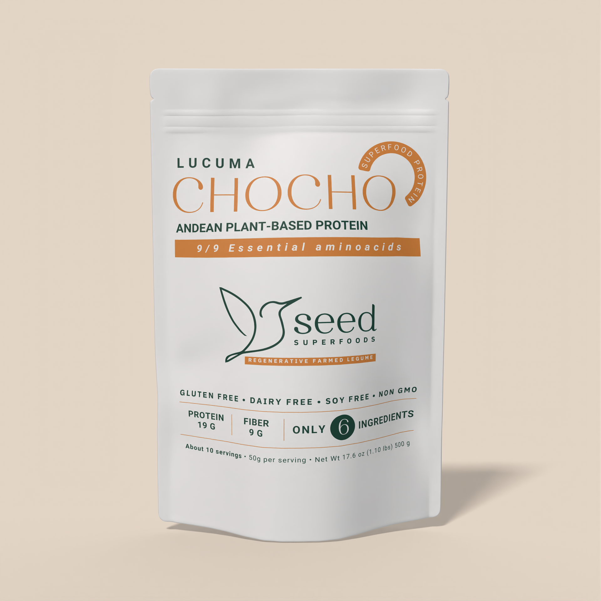 Blend de Tarwi Lúcuma 500g — proteína + fibra con el dulzor natural de los Andes, sin azúcar refinada ni lactosa