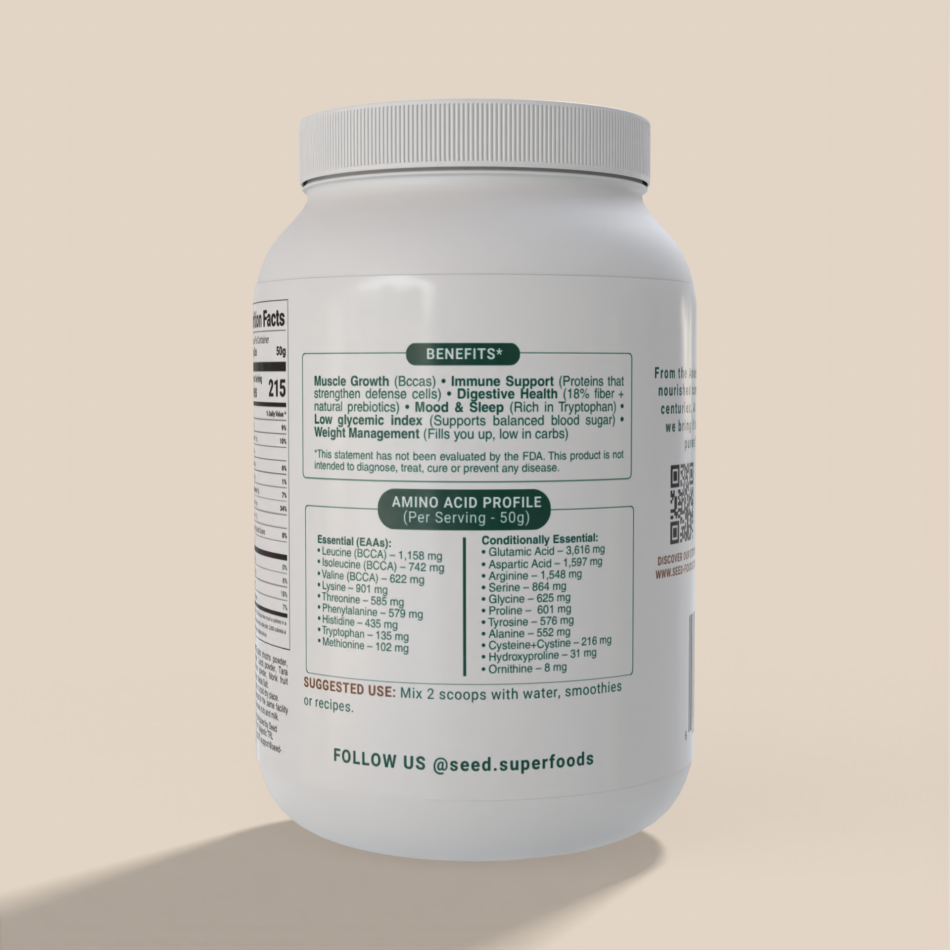 Blend de Tarwi Cacao 1.5kg — proteína + fibra formuladas para rendir, con sabor que sí quieres tomar todos los días
