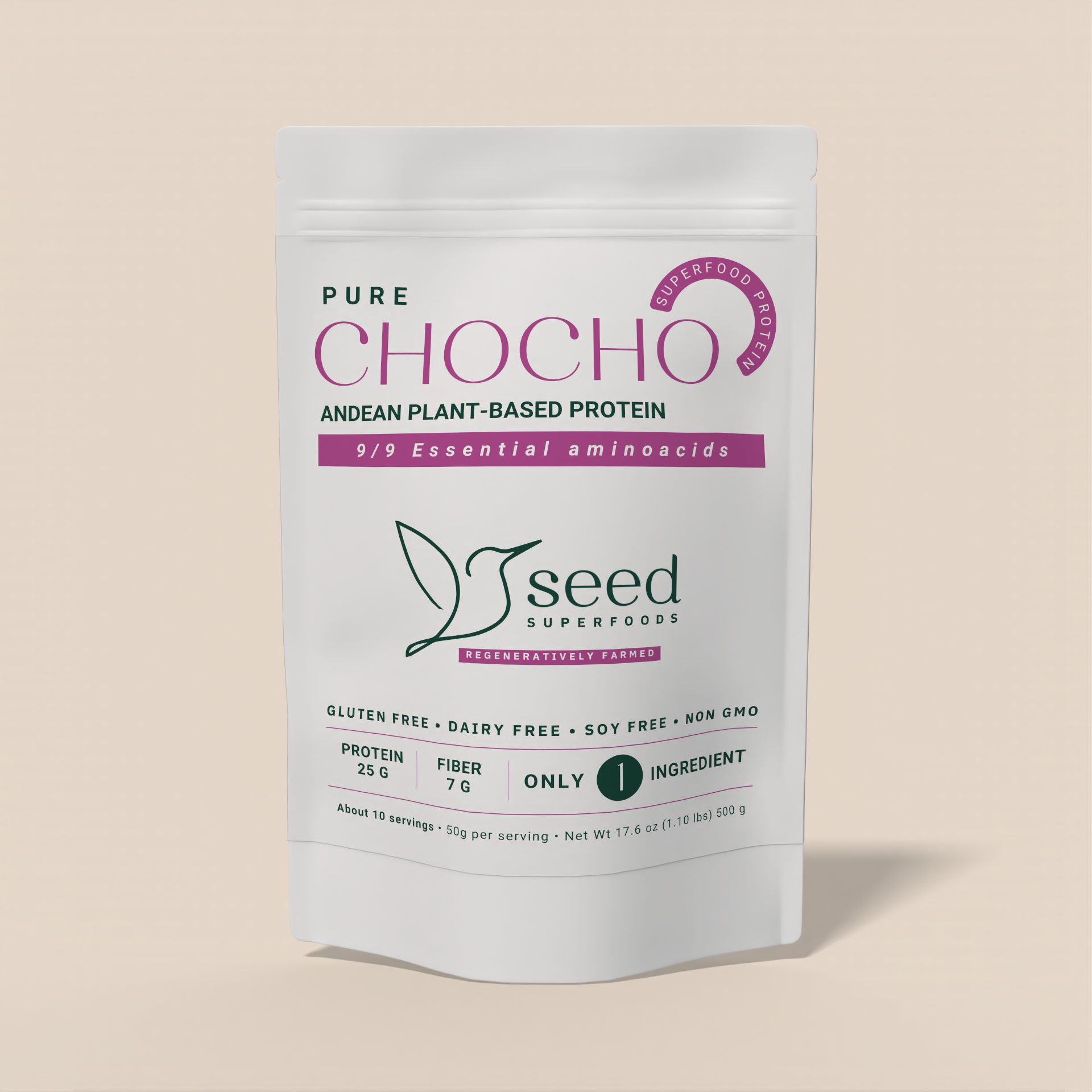 Proteína + Fibra de Tarwi Natural 500g — el superalimento andino que tu digestión estaba buscando